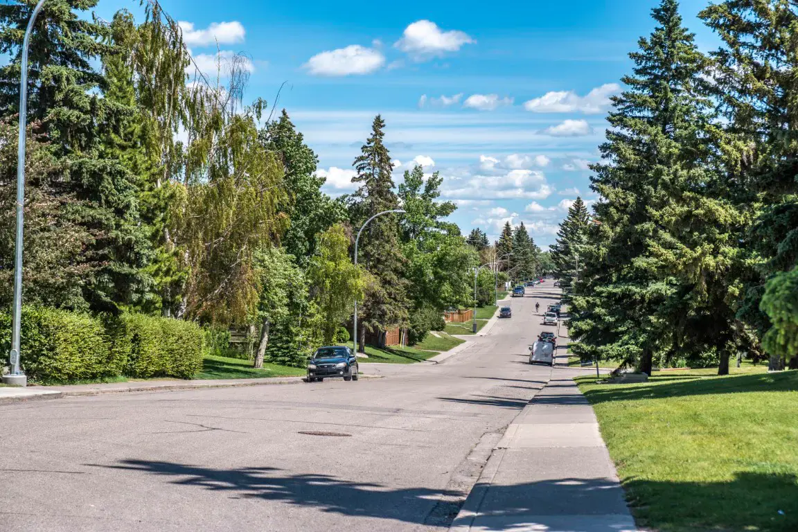 A residential street in Glenbrook